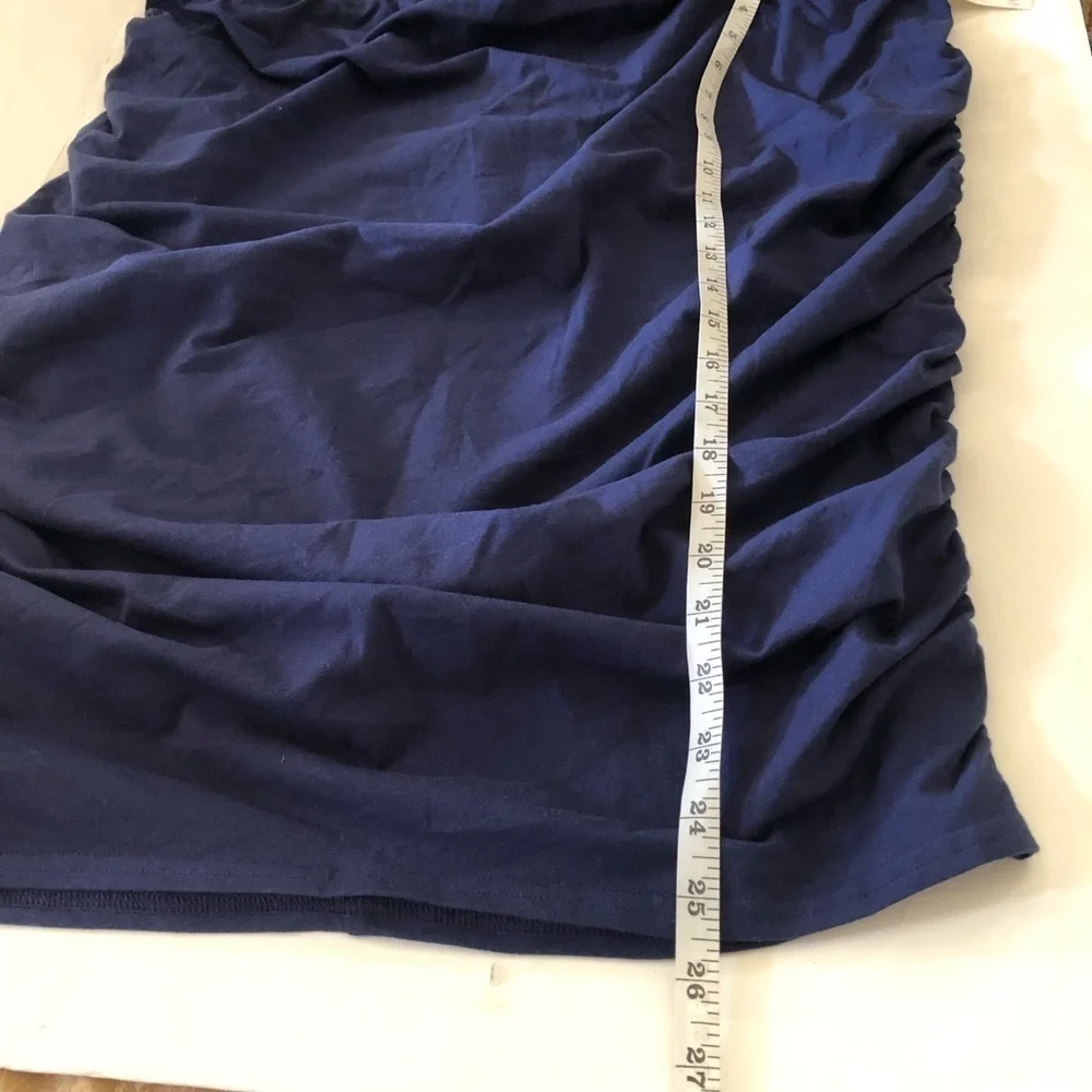 Ingrid + Isabel Navy Blue Side Ruched Maternity Knit Skirt Size XL